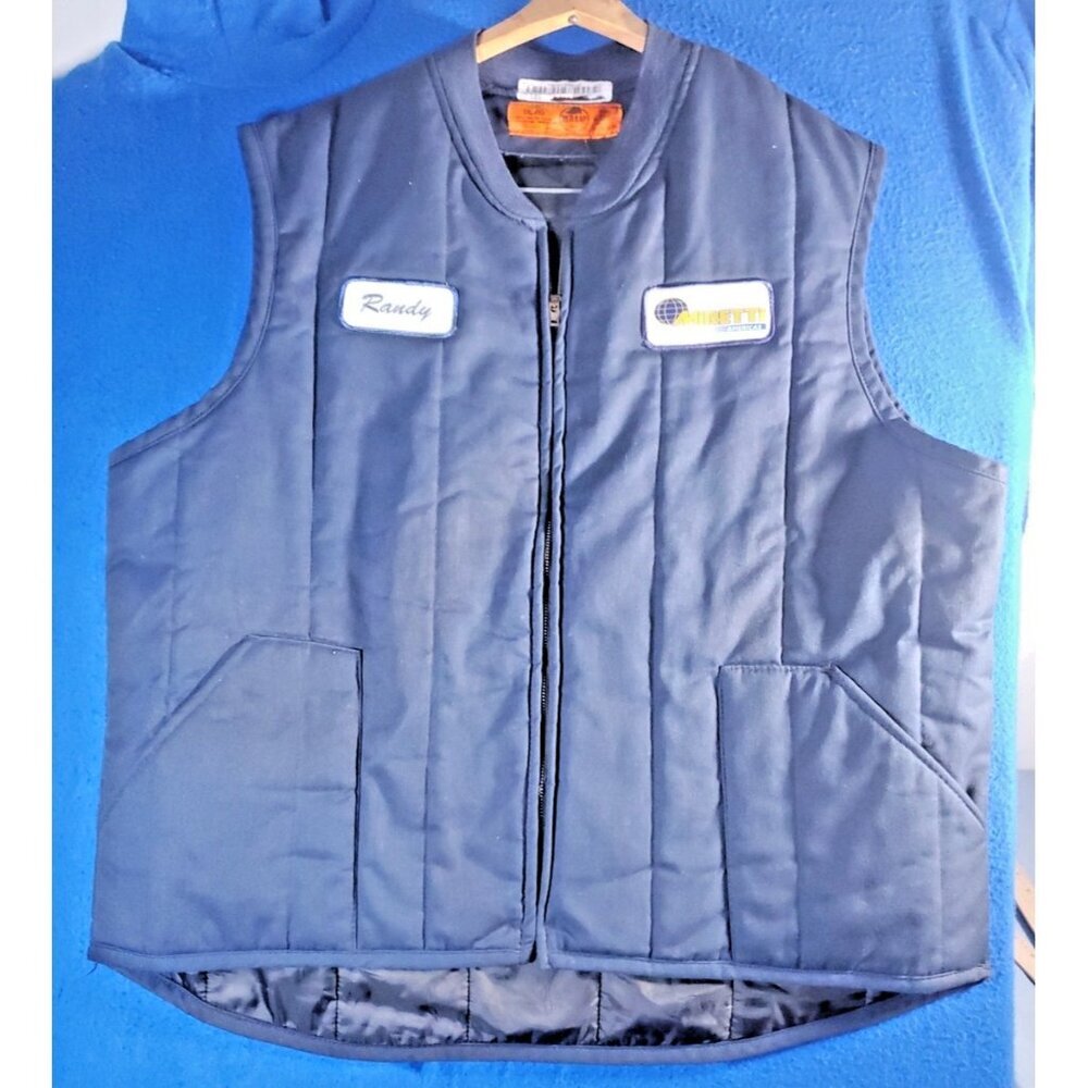 Red Kap Vest Men's XXL Blue Insulated Work Mechanic Full Zip Uniform Mieretti